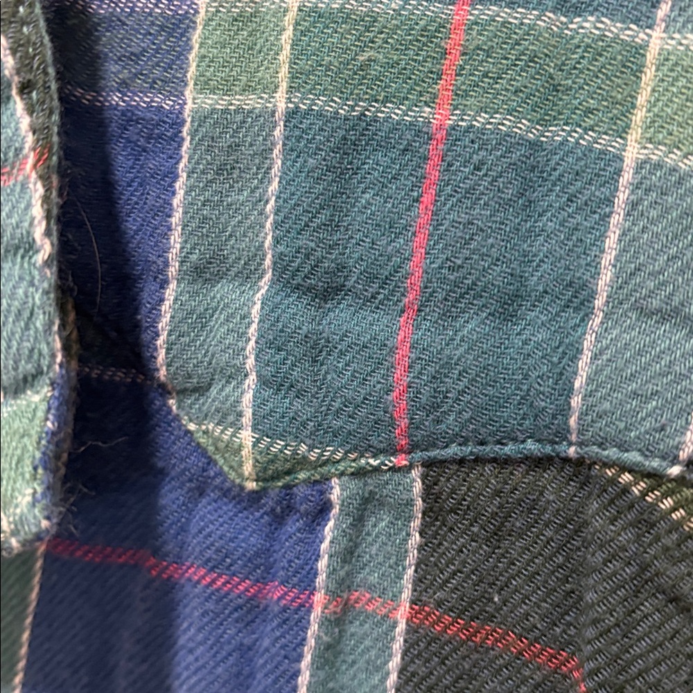 Sundance Plaid Patchwork Flannel Button Down Shir… - image 5